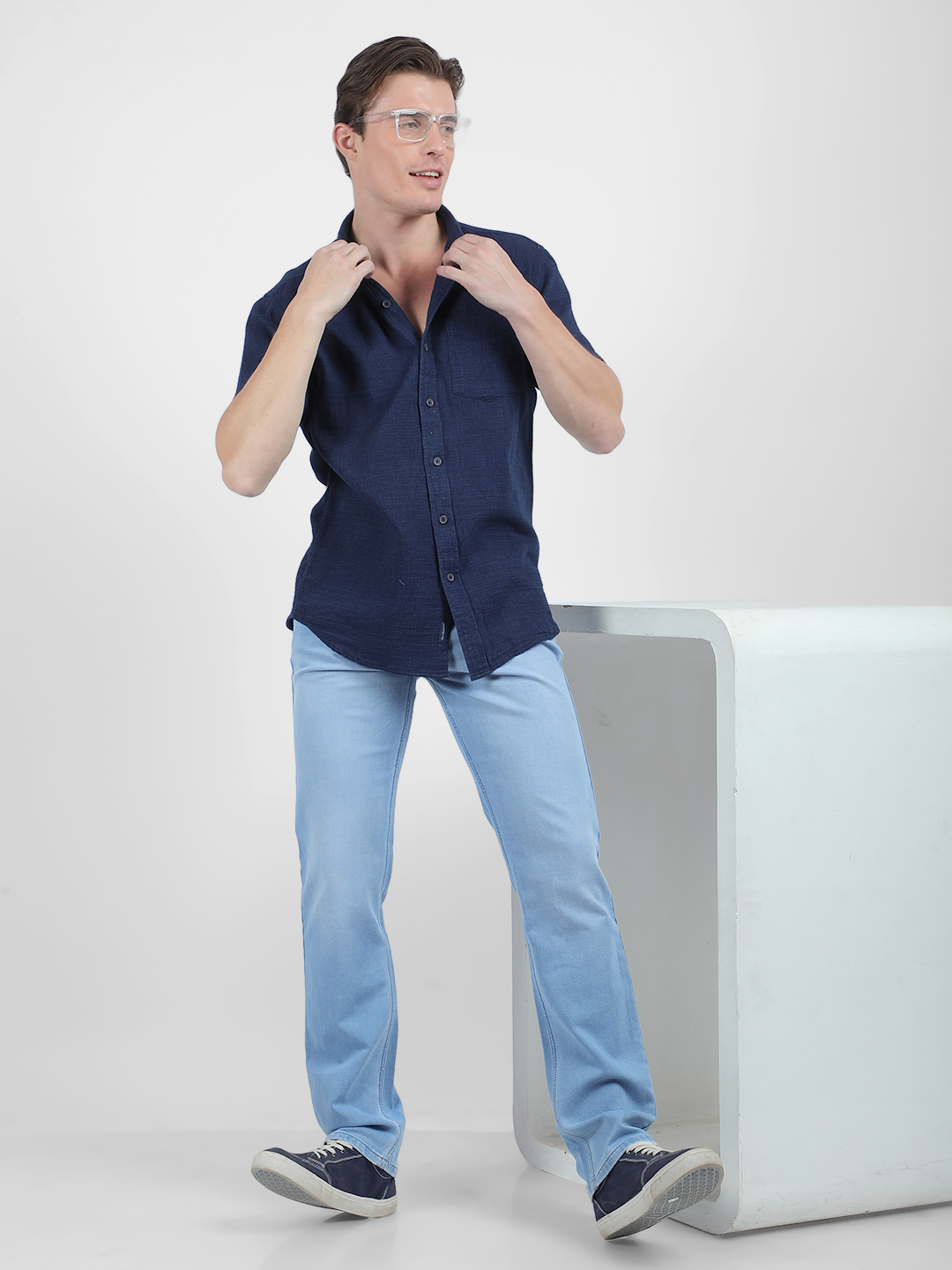 Numero Uno Men Faded Blue Jeans